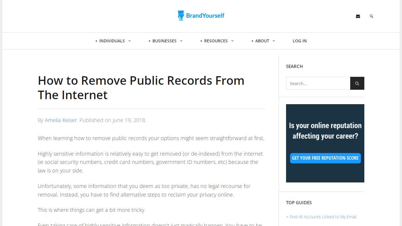 How to Remove Public Records From The Internet - BrandYourself